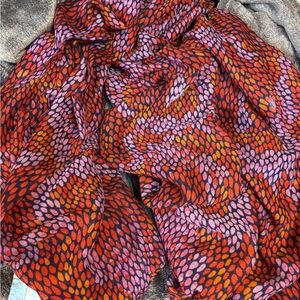 Colorful long Abstract Patterned Scarf from Painted Village.